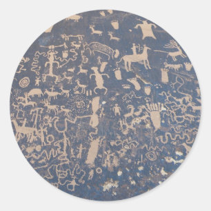 Newpaper Felsen Runder Aufkleber