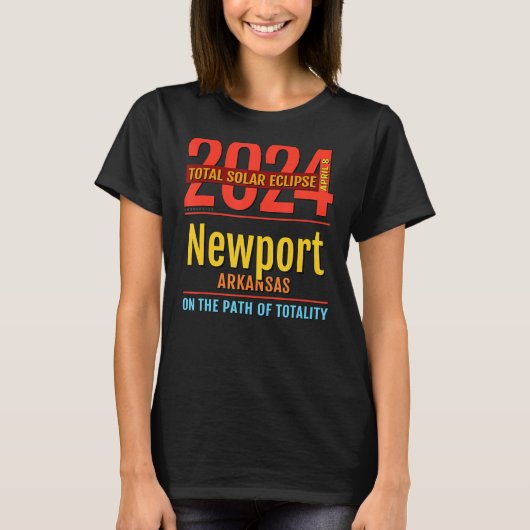Newport Arkansas AR Total Solar Eclipse 2024 4 T-Shirt (Vorderseite)