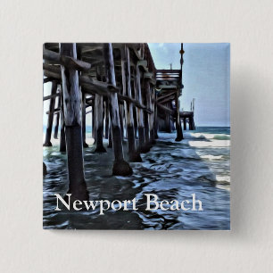 Newport Beach - 2-Zoll-Square-Taste Button