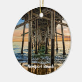 Newport Beach Balboa Pier 2-seitig Keramik Ornament (Links)