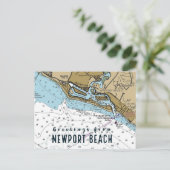 Newport Beach CA-Diagramm Postkarte (Stehend Vorderseite)