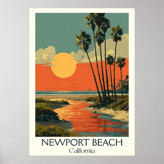 Newport Beach California Art Print | Hochküste Poster (Vorne)