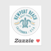 Newport Beach California Coastal Paradise Aufkleber (Blatt)