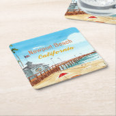 Newport Beach California Coaster Rechteckiger Pappuntersetzer (angewinkelt)
