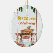 Newport Beach California Keramik Ornament (Rechts)