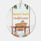Newport Beach California Keramik Ornament (Links)