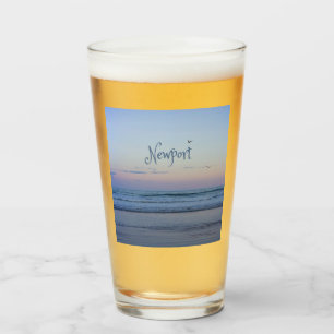 Newport Beach California Ocean Sunrise Blue Glas
