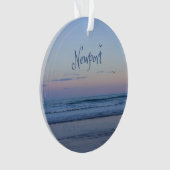 Newport Beach California Ocean Sunrise Blue Ornament (Vorderseite)