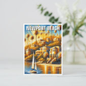 Newport Beach California Postkarte (Stehend Vorderseite)