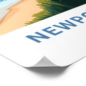 Newport Beach California Reiseplakat Poster (Ecke)