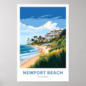 Newport Beach California Reiseplakat Poster (Vorne)