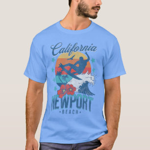 Newport Beach California Surfen Vintage Urlaub T-Shirt