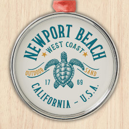 Newport Beach California West Coast Ornament Aus Metall
