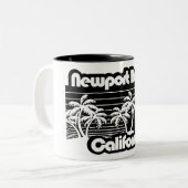 Newport Beach California Zweifarbige Tasse (Vorderseite Links)