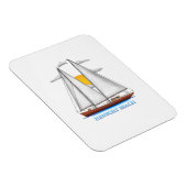 Newport Beach Coastal Nautical Sailing Magnet (Rechte Seite)