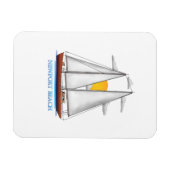 Newport Beach Coastal Nautical Sailing Magnet (Horizontal)