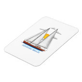 Newport Beach Coastal Nautical Sailing Magnet (Linke Seite)