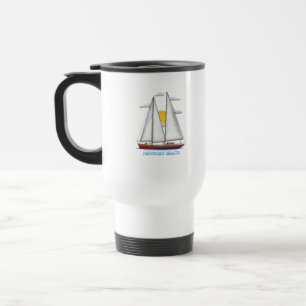 Newport Beach Coastal Nautical Sailing Sailor Reisebecher