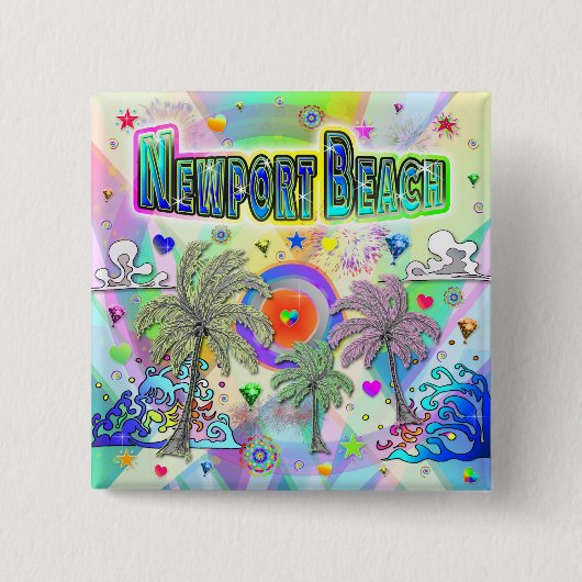 Newport Beach Deep Dream Button (Vorderseite)