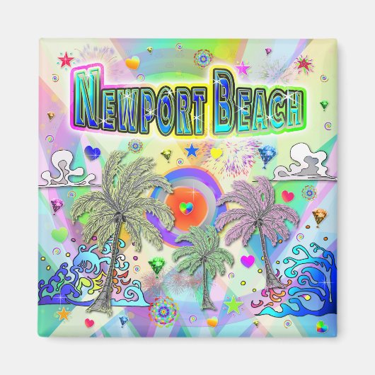 Newport Beach Deep Dream Magnet (Vorne)