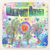 Newport Beach Deep Dream Untersetzer (Vorderseite)