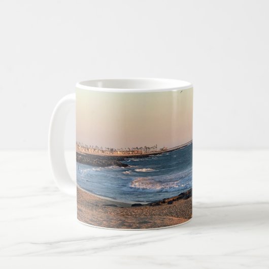 Newport Beach in Sunset, Kalifornien Kaffeetasse (Vorderseite Links)