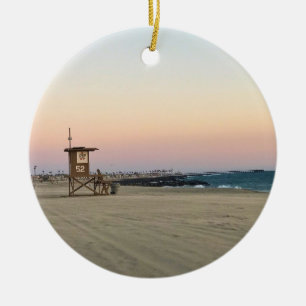 Newport Beach in Sunset, Kalifornien Keramik Ornament