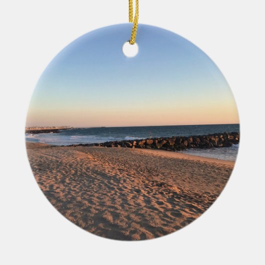 Newport Beach in Sunset, Kalifornien Keramik Ornament (Vorne)
