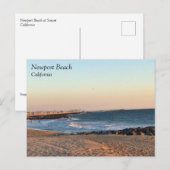 Newport Beach in Sunset, Kalifornien Postkarte (Vorne/Hinten)