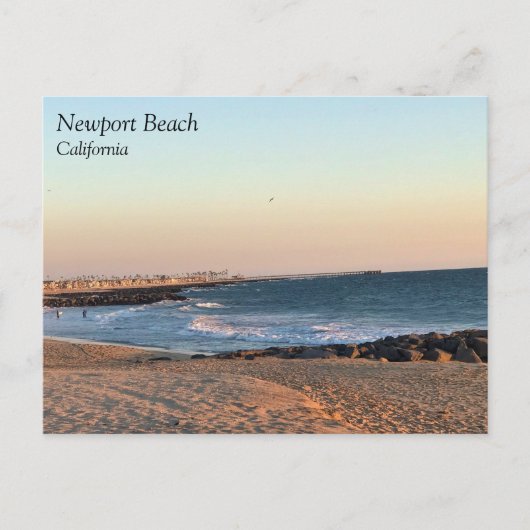 Newport Beach in Sunset, Kalifornien Postkarte (Vorderseite)