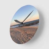 Newport Beach in Sunset, Kalifornien Runde Wanduhr (Winkel)