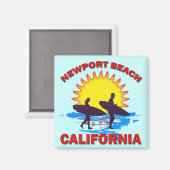 NEWPORT BEACH KALIFORNIA MAGNET (Vorderseite/Rückseite)