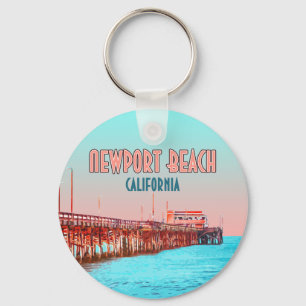 Newport Beach Kalifornien Balboa Pier Vintage Schlüsselanhänger