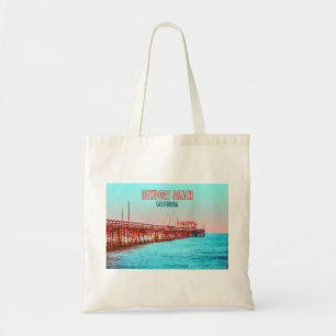 Newport Beach Kalifornien Balboa Pier Vintage Tragetasche