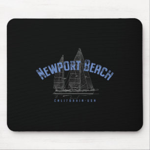 Newport Beach Kalifornien Nautical Segeldesign  Mousepad