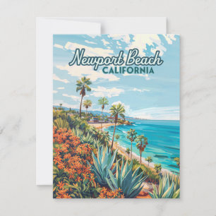 Newport Beach Kalifornien Orange County Vintage Feiertagskarte