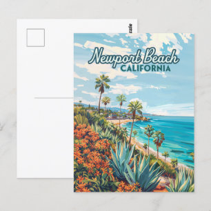 Newport Beach Kalifornien Orange County Vintage Postkarte