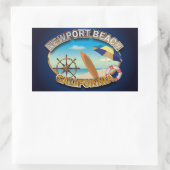 Newport Beach, Kalifornien Rechteckiger Aufkleber (Tasche)