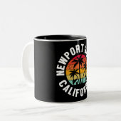 Newport Beach, Kalifornien Zweifarbige Tasse (Vorderseite Links)