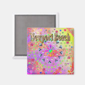 Newport Beach Lucky Golden Pillow Magnet (Vorderseite/Rückseite)