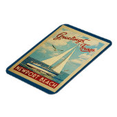Newport Beach Magnet Sailboat Vintag Kalifornien (Linke Seite)