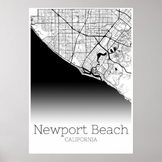 Newport Beach Map - Kalifornien - City Map Poster