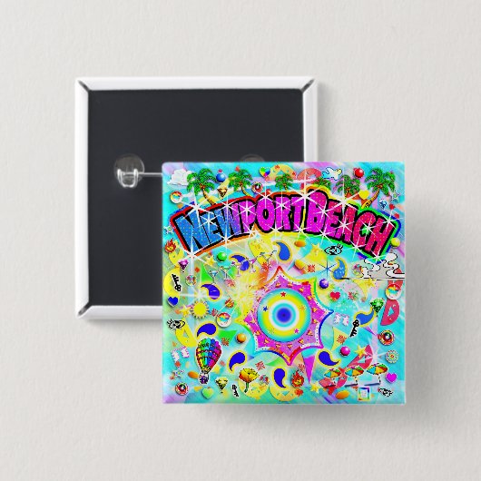 Newport Beach Mystic Dance Button (Vorne & Hinten)