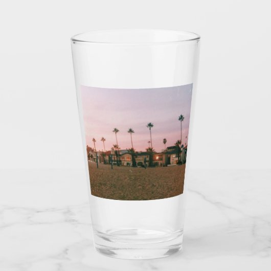 Newport Beach Pastel Sunset Glas (Vorderseite)