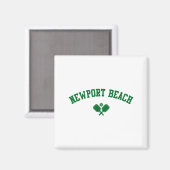 Newport Beach Pickleball Grüne Magnet (Vorderseite/Rückseite)