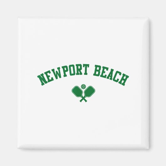 Newport Beach Pickleball Grüne Magnet (Vorne)
