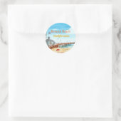 Newport Beach Pier Aufkleber (Tasche)