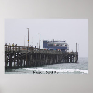 Newport Beach Pier California Poster
