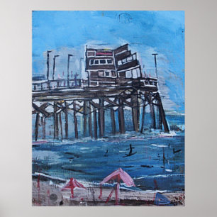 NEWPORT BEACH PIER POSTER