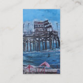 NEWPORT BEACH PIER VISITENKARTE (Rückseite)